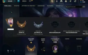 Ouro 4 com 41 Champs e 37 Skins + 21 Espolios