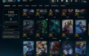 Ouro 4 com 41 Champs e 37 Skins + 21 Espolios