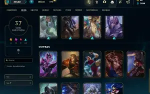 Ouro 4 com 41 Champs e 37 Skins + 21 Espolios