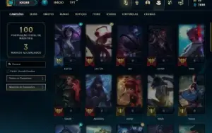 Ouro 4 com 41 Champs e 37 Skins + 21 Espolios