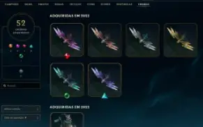 Conta lol 260 skin - Mestre ultima season - Todos os champs