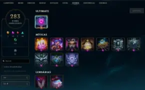 Conta lol 260 skin - Mestre ultima season - Todos os champs