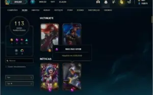Conta unranked com neo pax sivir, rammus rei e kayle juiza