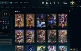 CONTA LOL FULL CHAMP D4 64% WIN RATE MMR MESTRE