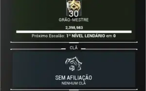 Conda Warframe mr30 com teste para lendario 1 desbloqueado.
