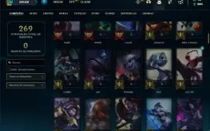 Conta Unranked com 120 Champs e 63 Skins