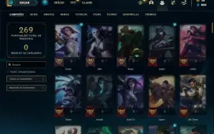 Conta Unranked com 120 Champs e 63 Skins