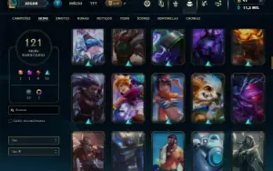 Prata 1 com 150 Champs e 121 Skins ( TOP / JG / MID )