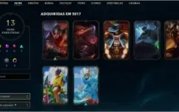 Conta lol lvl 30 com 68 champ 13 skins antigo elo b4