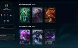 Conta lol lvl 30 com 68 champ 13 skins antigo elo b4