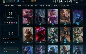 Unranked com 85 Champs e 87 Skins ( MID / JG )