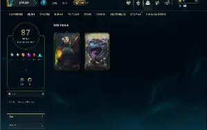 Unranked com 85 Champs e 87 Skins ( MID / JG )