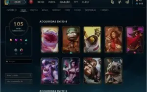 Conta League of Legends 105 skins 135 campeões