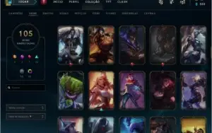 Conta League of Legends 105 skins 135 campeões