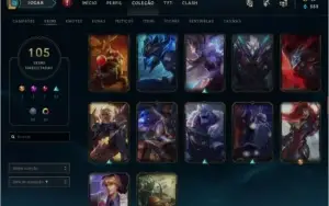 Conta League of Legends 105 skins 135 campeões