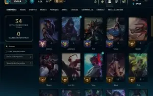 Unranked com 45 Champs e 8 Skins