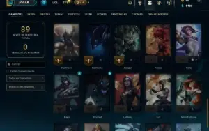 Unranked com 45 Champs e 8 Skins