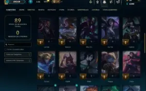 Unranked com 45 Champs e 8 Skins