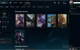 CONTA LOL - PLATINA 2 - SKINS VITORIOSAS DESDE A SEASON 3