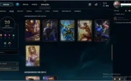 CONTA LOL - PLATINA 2 - SKINS VITORIOSAS DESDE A SEASON 3