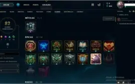 CONTA LOL - PLATINA 2 - SKINS VITORIOSAS DESDE A SEASON 3