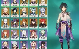 AR 57 - 12 personagens 5* + 4 armas 5* + mapas 100%