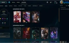Conta de lol com mais de 40 champ, 27 skins