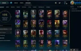 Conta de lol com mais de 40 champ, 27 skins