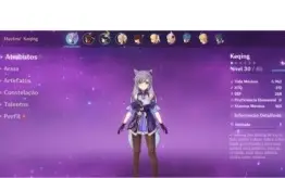 Conta Genshin Impact - AR 20 - Venti + Keqing