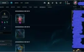Vendo conta League of Legends com 99 skins