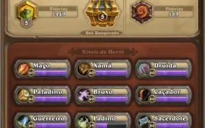 CONTA HEARTHSTONE 52 LENDÁRIAS + DIVERSAS CARTAS - LVL 539