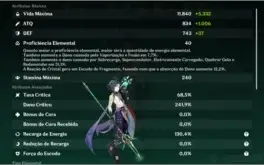 Conta Endgame Genshin Impact AR 56 com 7 Personagens T5