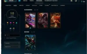 Conta lol smurf com skin Kat