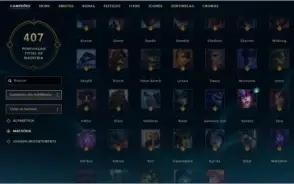 conta lol platina com email varios champ e skin
