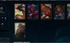 conta lol platina com email varios champ e skin
