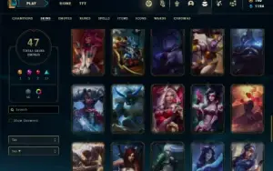 Conta Unranked com 85 Champs e 47 Skins (SERVIDOR N.A)