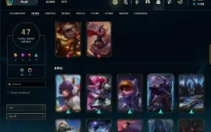 Conta Unranked com 85 Champs e 47 Skins (SERVIDOR N.A)