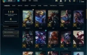 Conta Bronze 1 com 26 Skins e 52 Champs