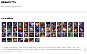 Conta Bronze 1 com 26 Skins e 52 Champs