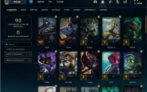 Conta ouro 4 com 46 Champs e 16 Skins + Prestigio do Kayn