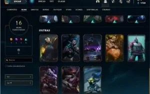 Conta ouro 4 com 46 Champs e 16 Skins + Prestigio do Kayn