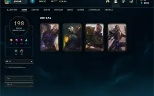 Conta Platina 3 com TODOS os champ e 197 Skins + 4 Prestigio
