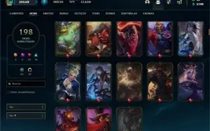 Conta Platina 3 com TODOS os champ e 197 Skins + 4 Prestigio
