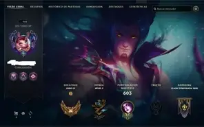 Conta LOL gold4 331 skins 42 skins lendárias todos champs