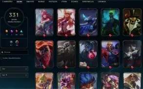 Conta LOL gold4 331 skins 42 skins lendárias todos champs