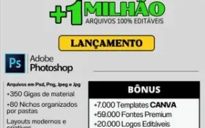 Pack + De 1 Milhão De Arquivos Para Edição!