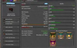DRUID LV 550+ ML 113 NON-PVP VERDE (FULL SET)