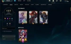 Conta gold 4, Com Troca de senha e email. 107 Skins