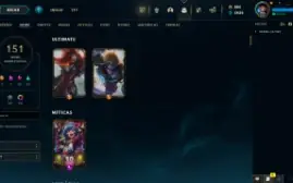 Conta LOL LVL 235 | 125 Campeões| 151 Skins |UNRANKED| 2015