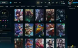 Conta LOL LVL 235 | 125 Campeões| 151 Skins |UNRANKED| 2015